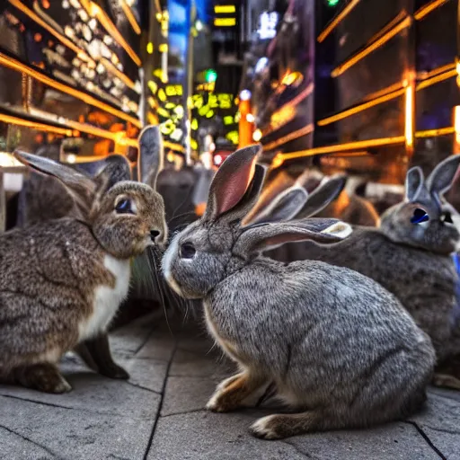 Image similar to rabbits are queueing in front of famous berlin techno night club, 8k resolution, beautiful detailed, insanely intricate details, hypermaximalistic