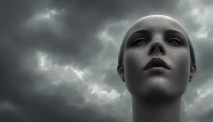 Image similar to face in the clouds, face made out of clouds, intricate,, highly detailed, digital painting, smooth, sharp focus, illustration, art by gustave dore, octane render