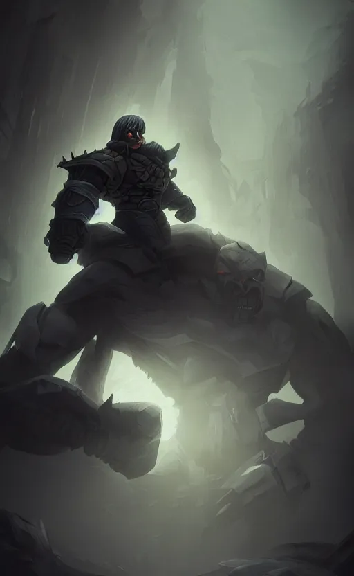 Image similar to Full body centered uncut character pose of mysterious-eerie-ominous He-Man, dark grey shadowy smokey background, atmospheric, cinematic, Epic, ultra-detailed, sharp focus, colored illustration, artwork by Jordan Grimmer