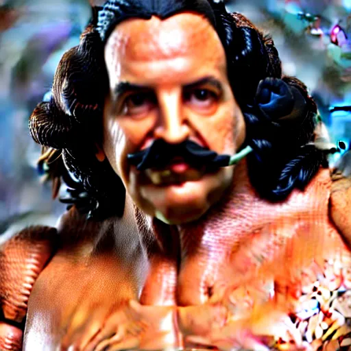 Prompt: close up photograph of action figure of ron jeremy