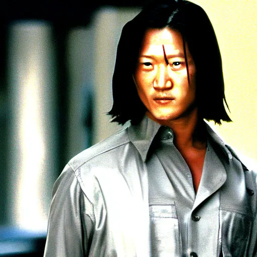 Image similar to film still of Sung Kang as neo in The Matrix (1999)