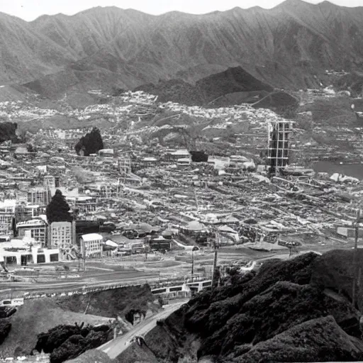 Prompt: Wellington, New Zealand before deforestation