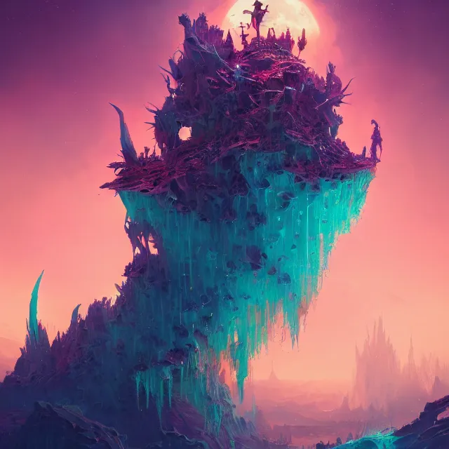 Image similar to now i am become death, the destroyer of worlds, by hans zatzka, by anton fadeev, by beeple, by mical karcz, paradigm shift, super conciousness, highly detailed, trending on artstation, cgsociety, ultrarealism, oil on canvas, 4 k, hd masterpiece