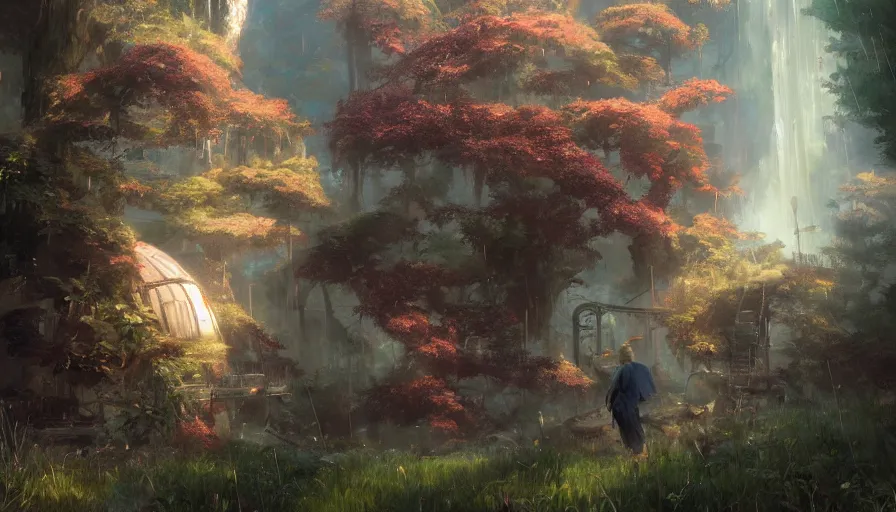 Image similar to craig mullins and ghibli digital illustration of home tree avatar ( 2 0 0 9 ) inside rapture, bioshock concept art, astrophotography, colorful, unreal engine, hyper realism, realistic shading, cinematic composition, realistic render, octane render, detailed textures, photorealistic, wide shot