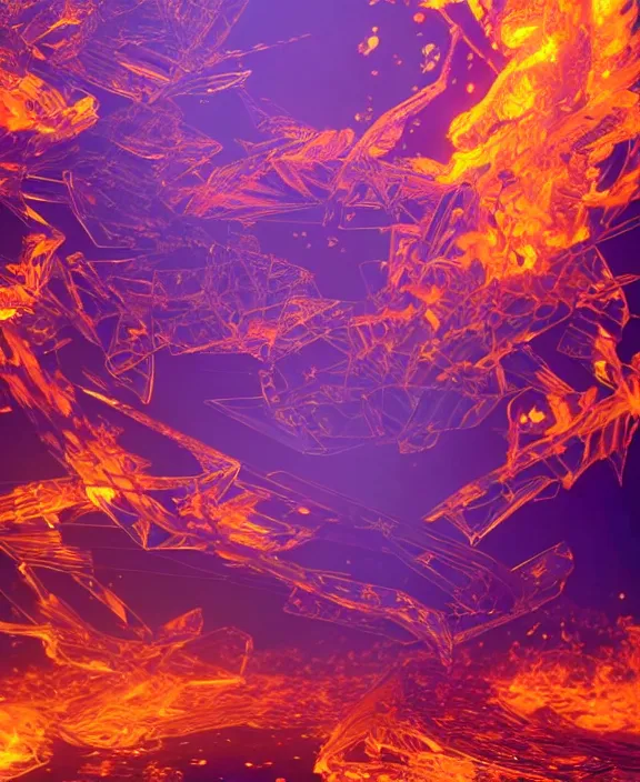 Image similar to simplicity, intricate transparent clear see - through image of fire, metallic environment, colorful, psychedelic, ultra realistic, concept art, modern art, photorealistic, octane render, 8 k, unreal engine. art by nori inoguchi and sam kaplan and zachary goulko and christopher marley