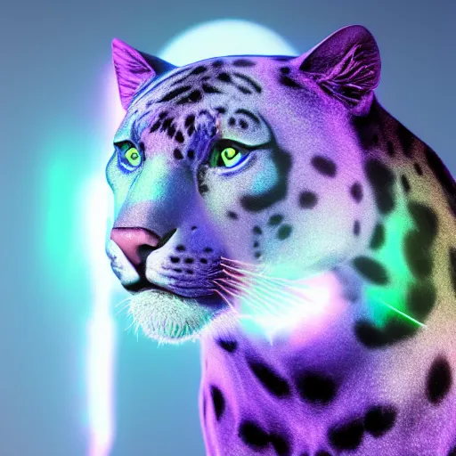 Rainbow Drip Cheetah Portrait - NeatoShop