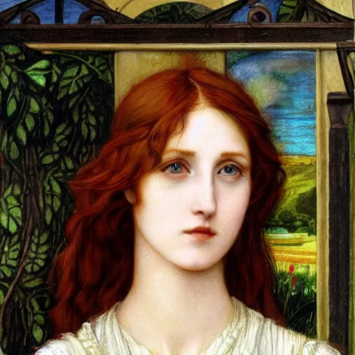 Image similar to Pre-Raphaelite girl artwork