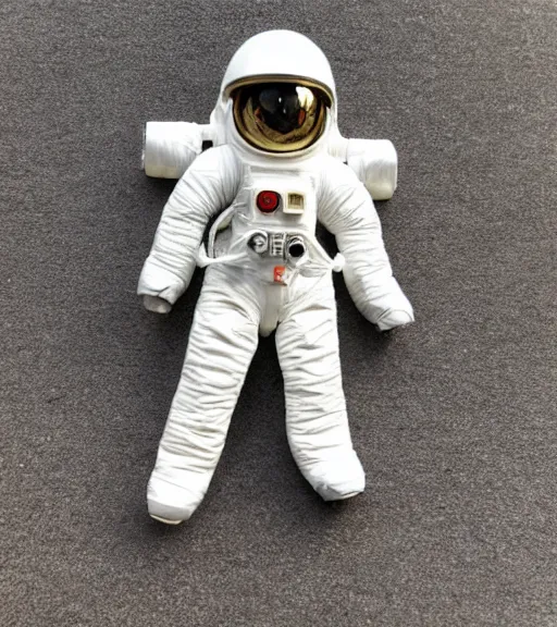 Prompt: 1 9 8 0 s kenner fully articulated toy, fully posable, 3 3 / 4 inch, inflated astronaut, very detailed action figure photo realistic