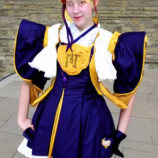 Image similar to Elizabethan renascence Tudor themed sailor moon school girl