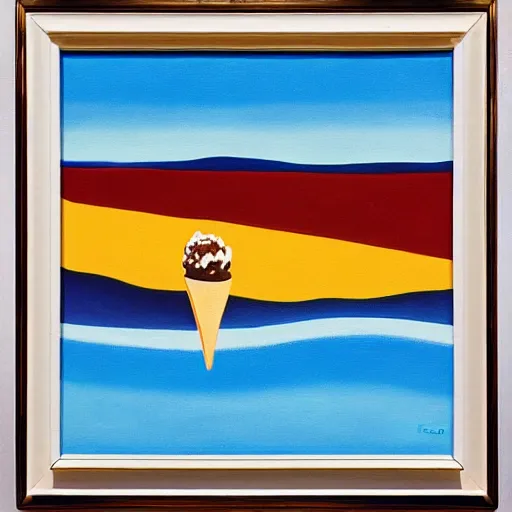 Prompt: modernist painting of an ice cream