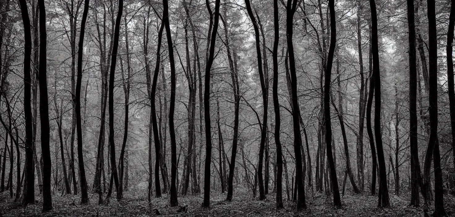 Prompt: dark forest by golan emek