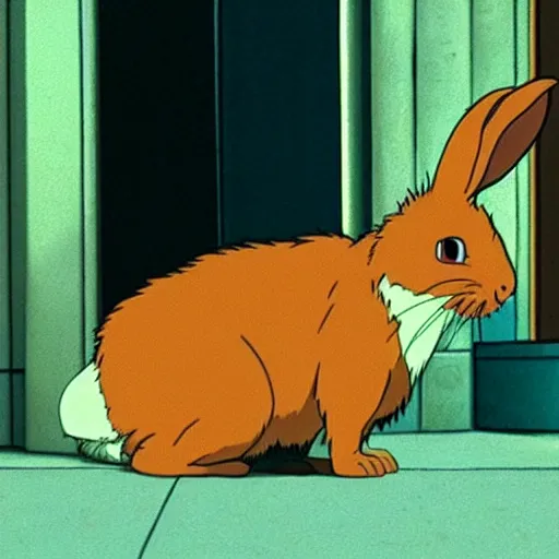 Prompt: a rabbit in the movie Spirited Away