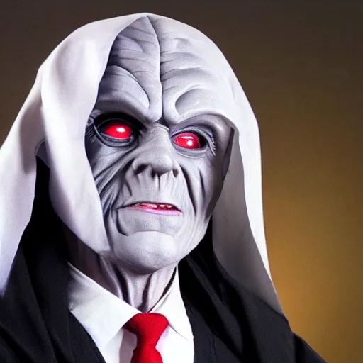 Prompt: Emperor Palpatine posing from LinkedIn profile picture, professional headshot