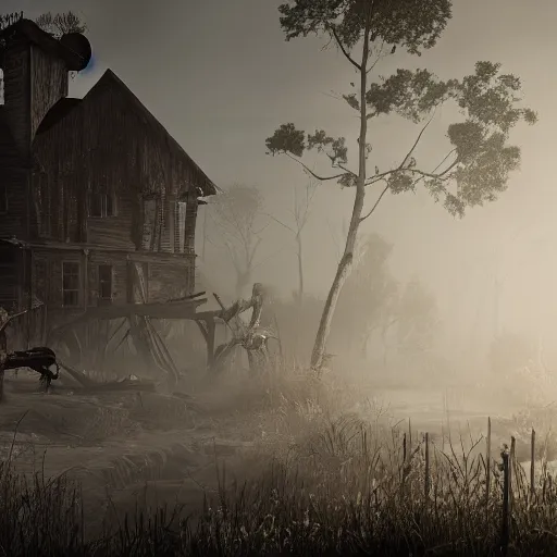 Image similar to hunt showdown concept art render in unreal engine 5