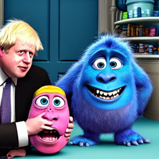 Image similar to boris johnson in monsters inc