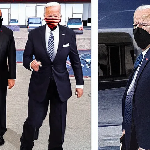 Prompt: joe biden and darth vader in the style of a gta 5 loading screen