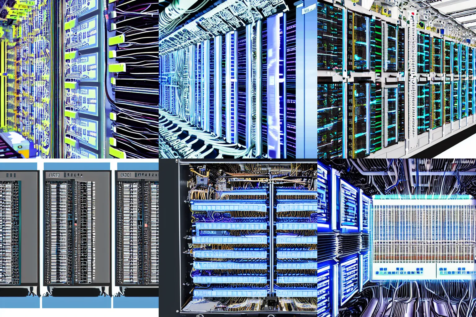 Prompt: An illustration of high tech servers powering a new AI image generation model.