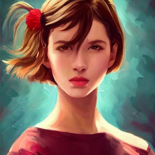 Image similar to a beautiful painting representative of the art style of artgerm and wlop and wes anderson