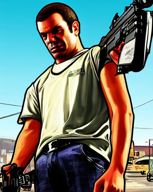 Prompt: grand theft auto 5 cover art of a chicken