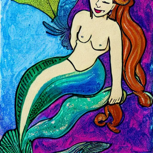 Image similar to beautiful mermaid, in the style of richard harper