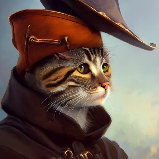 Prompt: Portrait of a Cat wearing a Pirate hat, photo, highly detailed oil painting, photorealistic, highly detailed, digital painting, artstation, concept art, smooth, sharp focus, illustration, art by artgerm and greg rutkowski and alphonse mucha