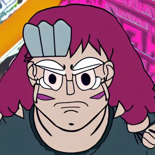 Image similar to carl brutananadilewski from aqua teen hunge force in danganronpa