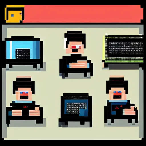 Prompt: 8 bit atari game about the office tv series