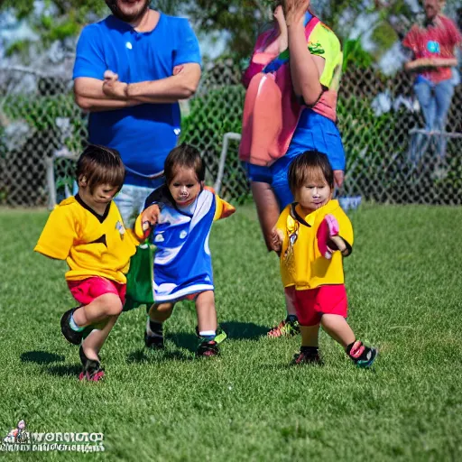 Prompt: final match in toddler soccer worldcup. 8k photos, nikon