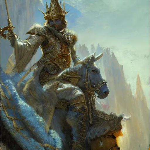 Prompt: old king of the kingdom of larion, close angle, painting by gaston bussiere, craig mullins, j. c. leyendecker, 4 k, 8 k, trending on artstation, artstationhd, artstationhq, highest detail