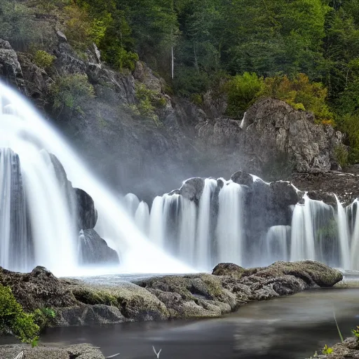 Image similar to spectacular waterfalls, winning award photo. canon rf 8 5 mm,