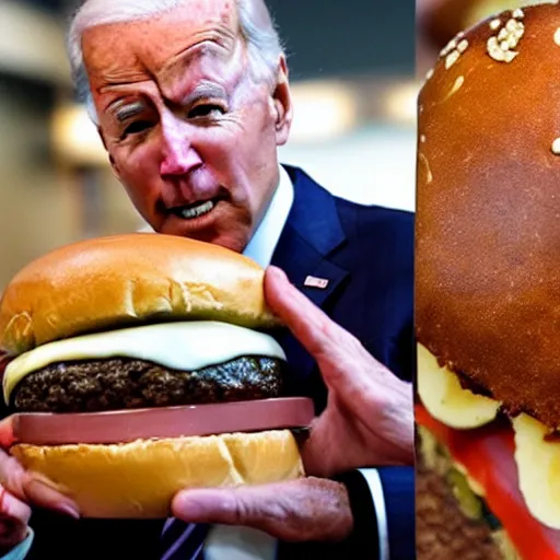 Image similar to A Joe Biden themed cheeseburger