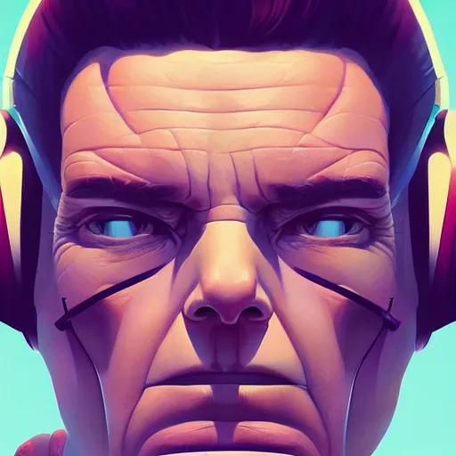 Image similar to face icon stylized minimalist total recall, loftis, cory behance hd by jesper ejsing, by rhads, makoto shinkai and lois van baarle, ilya kuvshinov, rossdraws global illumination