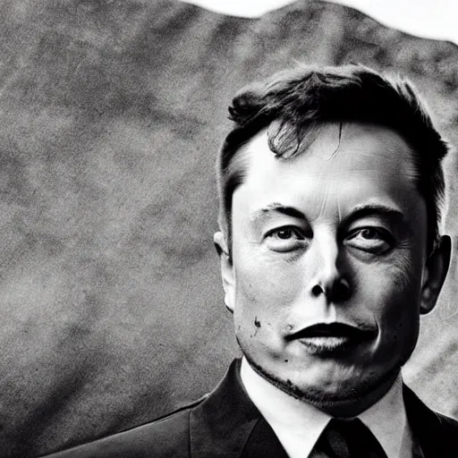 Prompt: Elon Musk as a soldier, ww1 trench, war photo, film grain