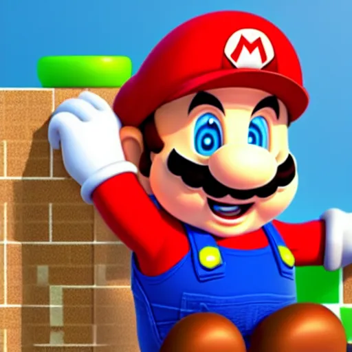 Image similar to photo of person with mouth open and tiny super mario is inside mouth