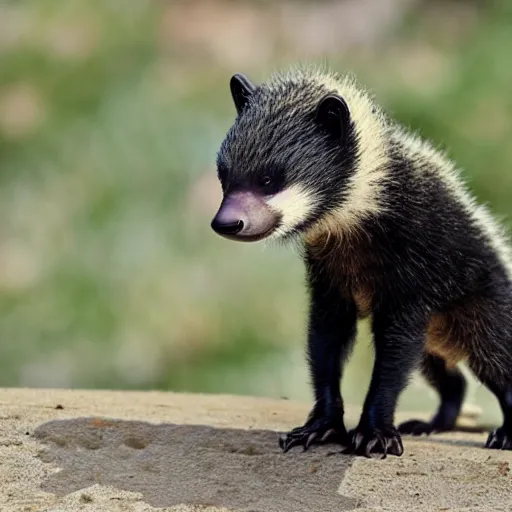 Image similar to honey badger flipping off the camera