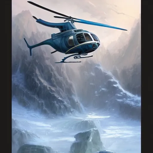 Prompt: helicopter-shaped ice-block in a savannah, matte fantasy painting, DeviantArt Artstation, by Jason Felix by Steve Argyle by Tyler Jacobson by Peter Mohrbacher, cinematic lighting