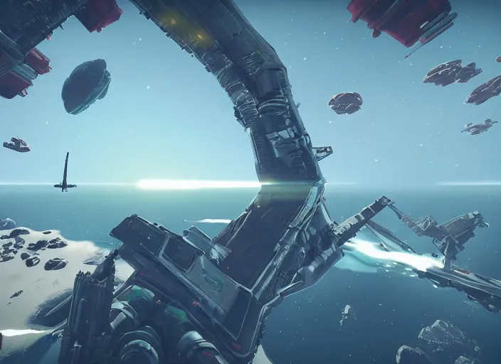Image similar to no man's sky videogame beautiful screenshot