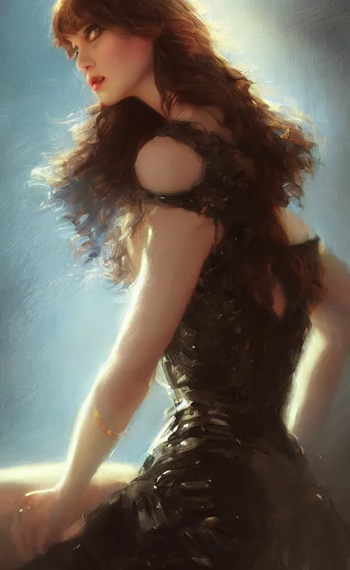 Prompt: rockstar girl on stage. by edward robert hughes, by konstantin razumov, by william - adolphe bouguerea, by artgerm, pixar, artstation trending, concept art, digital art, digital painting, dramatic lighting, sharp focus, highly detailed, vxf movie, cinematic