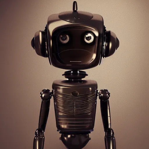 Prompt: 1930's robot from movies and serials, octane render, studio lighting