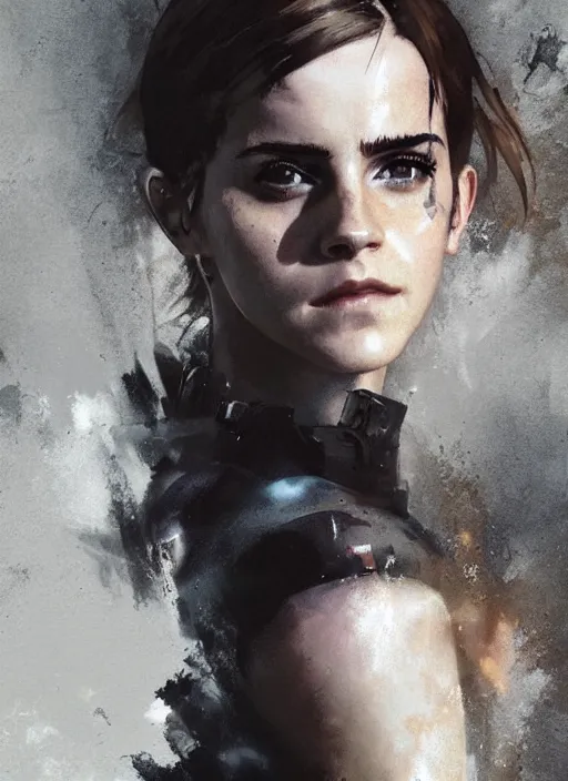 Prompt: emma watson wearing metal gear armor dramatic lighting cinematic cinematic lighting art by Richard Schmid by Yoji Shinkawa by greg rutkowski by Sandra Chevrier by Jeremy Lipking