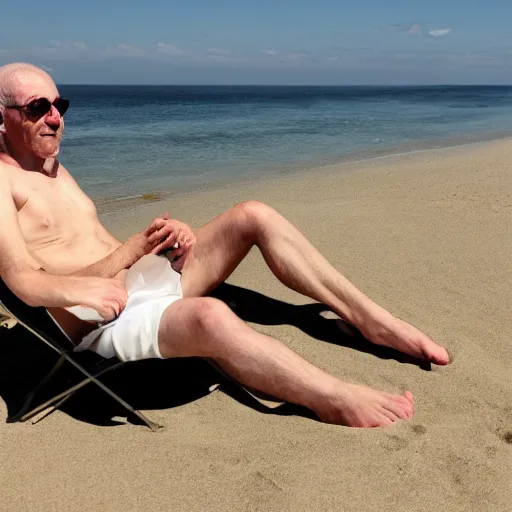 Image similar to lemonman relaxing on a beach, inspired by dalle 2 generations.