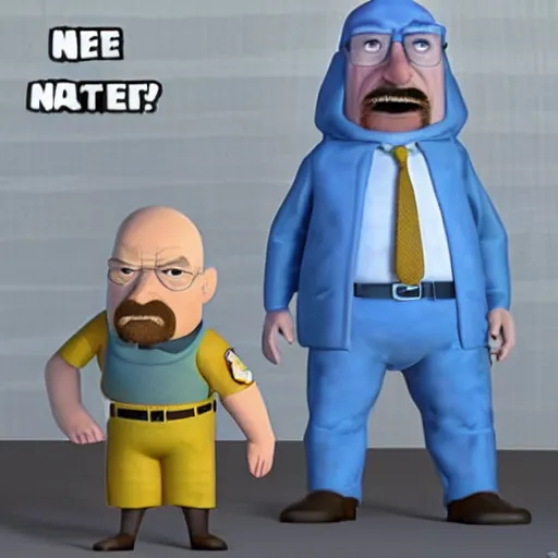 Image similar to walter white as a pixar character