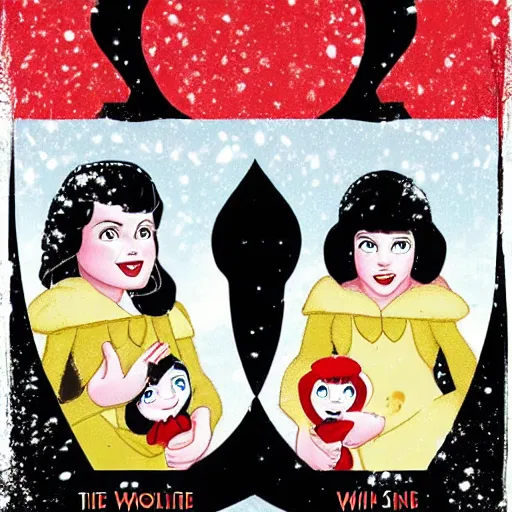 Image similar to the shining twins in the style of Snow White