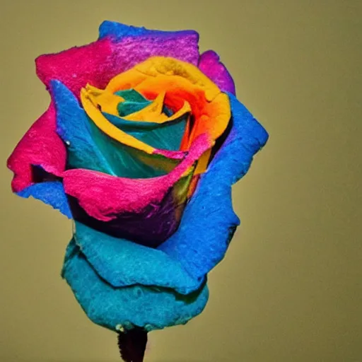 Image similar to rose made of colored smoke