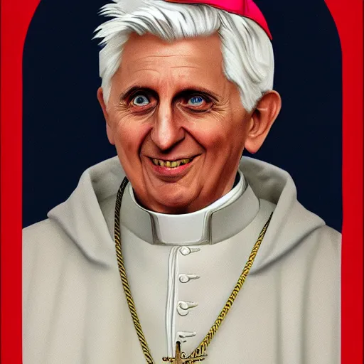portrait of pope pope benedict xvi screen print, high | Stable ...