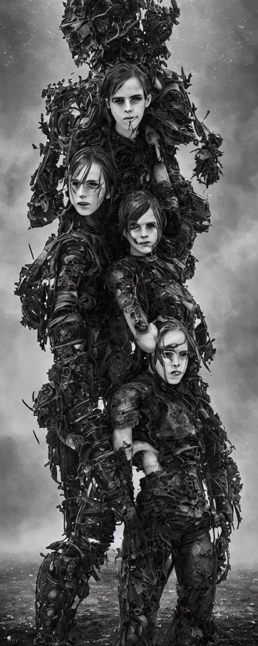 Prompt: Emma Watson fractal armour twinned conjoined sisters action poses dishevelled photorealistic portrait grimy sweating wet face dirty t-shirt and torn jeans in broken biomechanical fractal armour abandoned exploding sci-fi gas station, dark and dim atmospheric smog trending on artstation 8k matte painting, dramatic lighting, dramatic shadows professional photograph by Irving Penn Abumi zuri no kawa Agemaki Agemaki no kan Ago no o benri Aibiki Aida kanamono Aka Akoda nari bachi Art ASA Asa no ha gusari Ase nagashi no ana B Bachi Bishamon gote Boko no ita Bitsu Bugyo Byo Byo gashira Byo toji yokohagi okegawa dō C Choban Chochin kabuto Chokin Chotsugai Chotsugai Kugi D Daku Akuma Daisha Guchi Daimyō Dangaye Dō Dō Dō Maru E Eboshi Eboshi Nari Bachi Edo Egawa Emi men Etchu bo Etchu haidate Etchu jikoro Etchu suneate Etchu zunari bachi F Fukigaeshi Fukube Fukurin Fuse Gumi Fusube Gawa G Gashira Gattari Gendai Gessan Gessan Jikoro Go-Mai Dō Goshozan Gumbai Gunsen Guru-wa Gusoku Gusoku bitsu Gyoyo H Hachi Hachigane Hachiman za Himo Hachi tsuke no ita Haidate Haku hatsu men Hana Hanagami bukuro Hanbo Happuri Haraidate dai Haramaki Harikake Harikake bachi Hatomune dō Heichozan Hige Hiji gane Hineno jikoro Hineno zunari bachi Hiro sode Hishi nui Hishi nui no ita Hishi nui dō Hishi toji Hishi toji dō Hishi toji hotoke dō Hitai ate Hitsu Hoate Hodo haidate Hon iyo zane Hon kozane Hoshi Hoshi bachi Hotoke dō I Ichi no tare Igaki