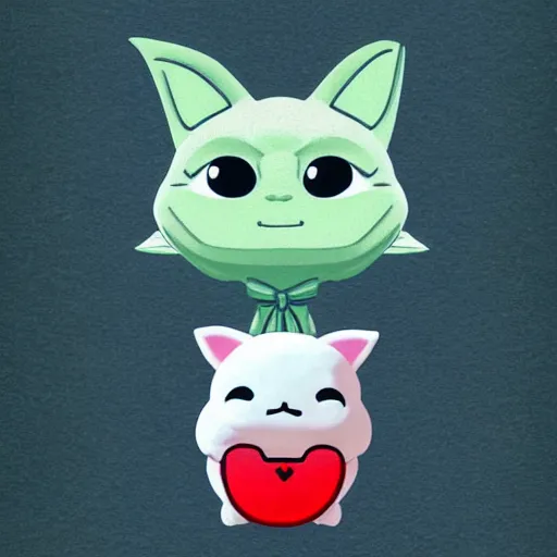 Prompt: kawaii yoda, by sanrio