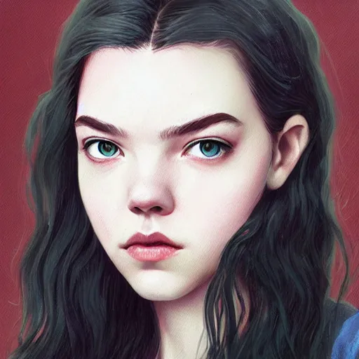 Image similar to portrait of anya taylor joy, smooth, sharp focus, graphic novel, art by artgerm and greg rutkowski and pepe larraz,