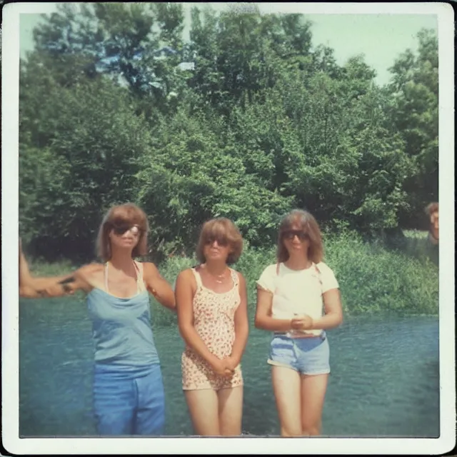 Image similar to polaroid photograph of ( ( ( ( ( ( ( ( balatonfured, a resort town in veszprem county, in hungary ) ) ) ) ) ) ) ), summer, july of 1 9 8 0