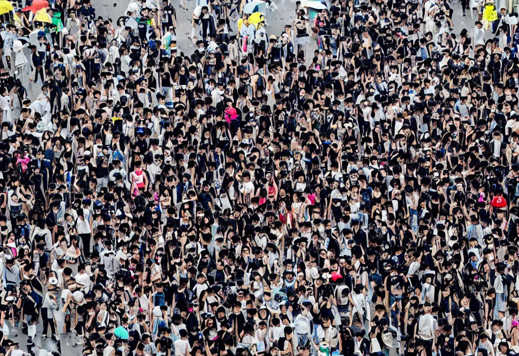 Image similar to fashion editorial in hong kong riot. wide angle shot. highly detailed.